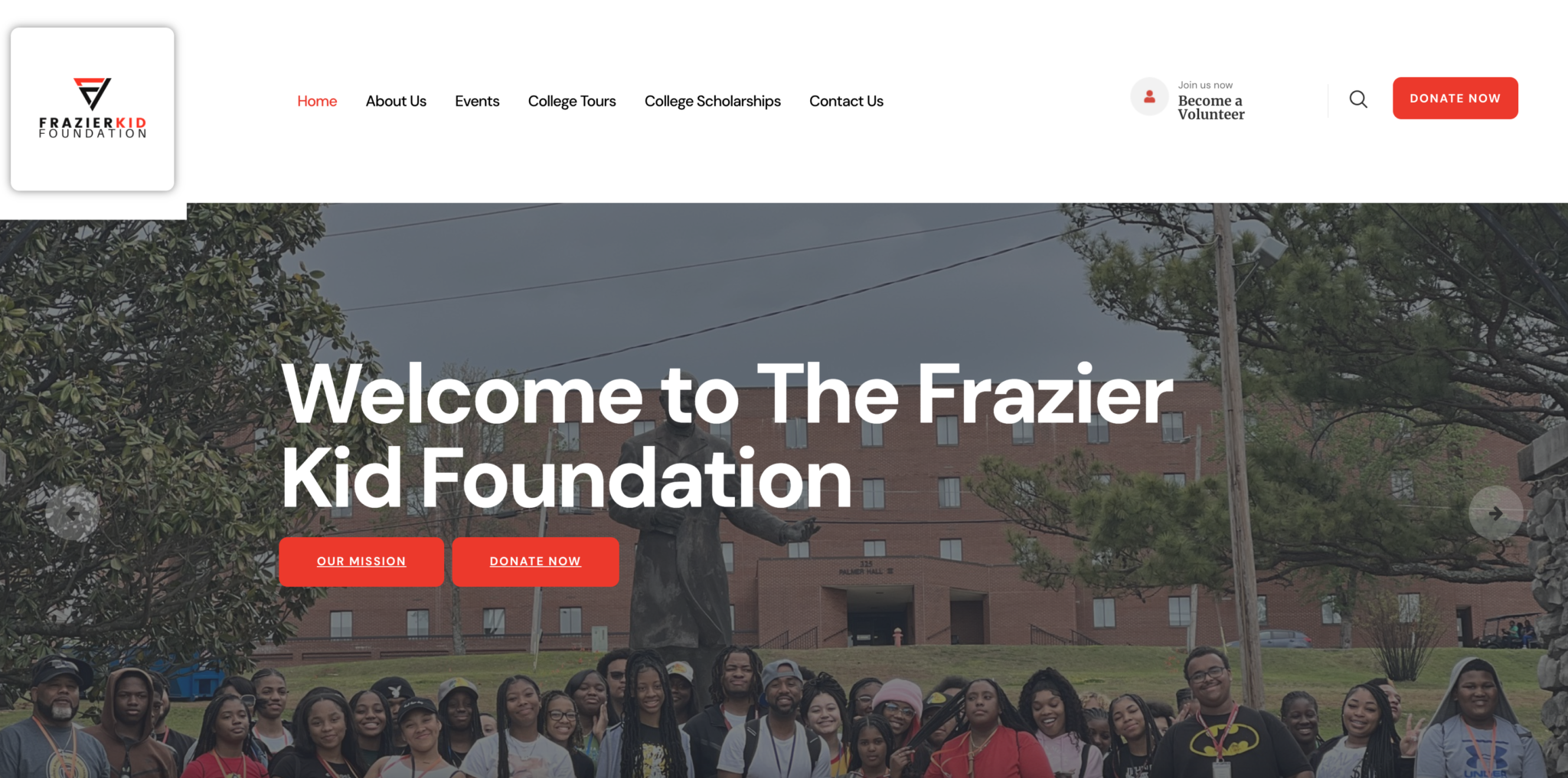 Frazier Kid Foundation Website Development Project by Enliven Collective Marketing