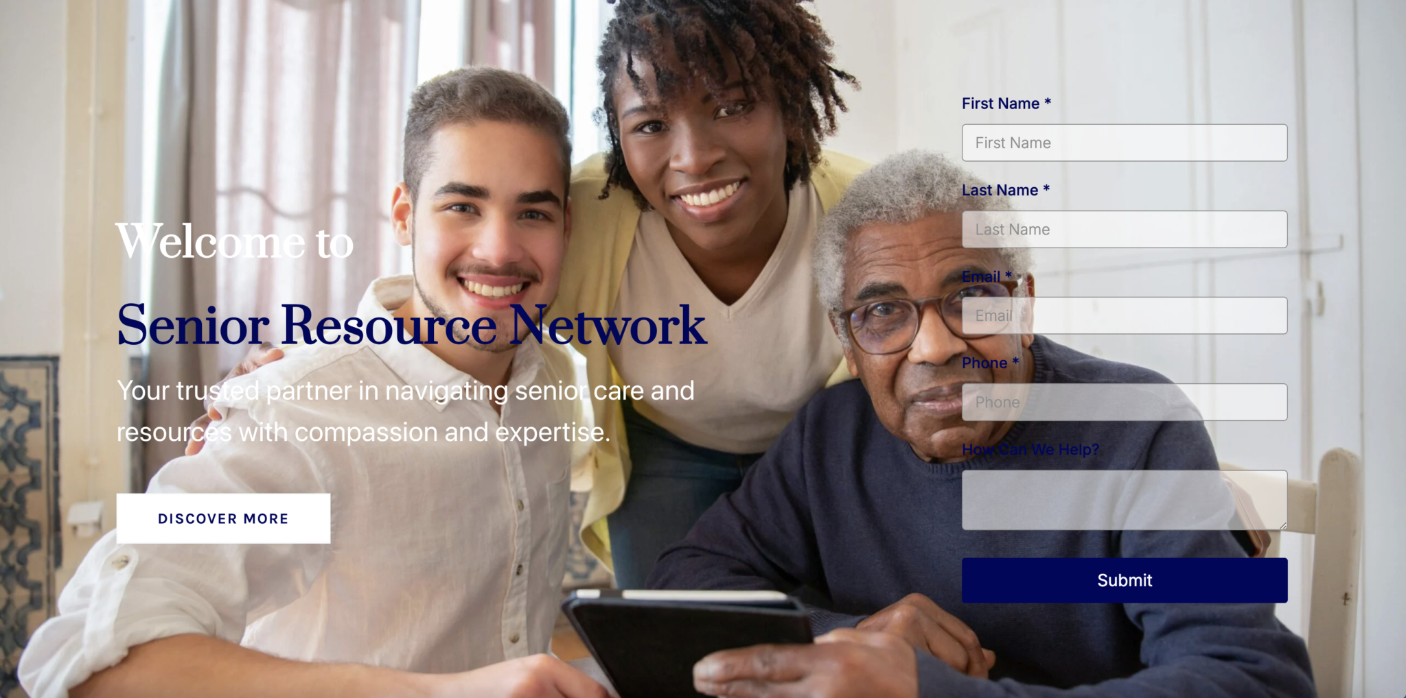 Senior Resource Network Website Development Project created by Enliven Collective Marketing in South Bend, INDIANA