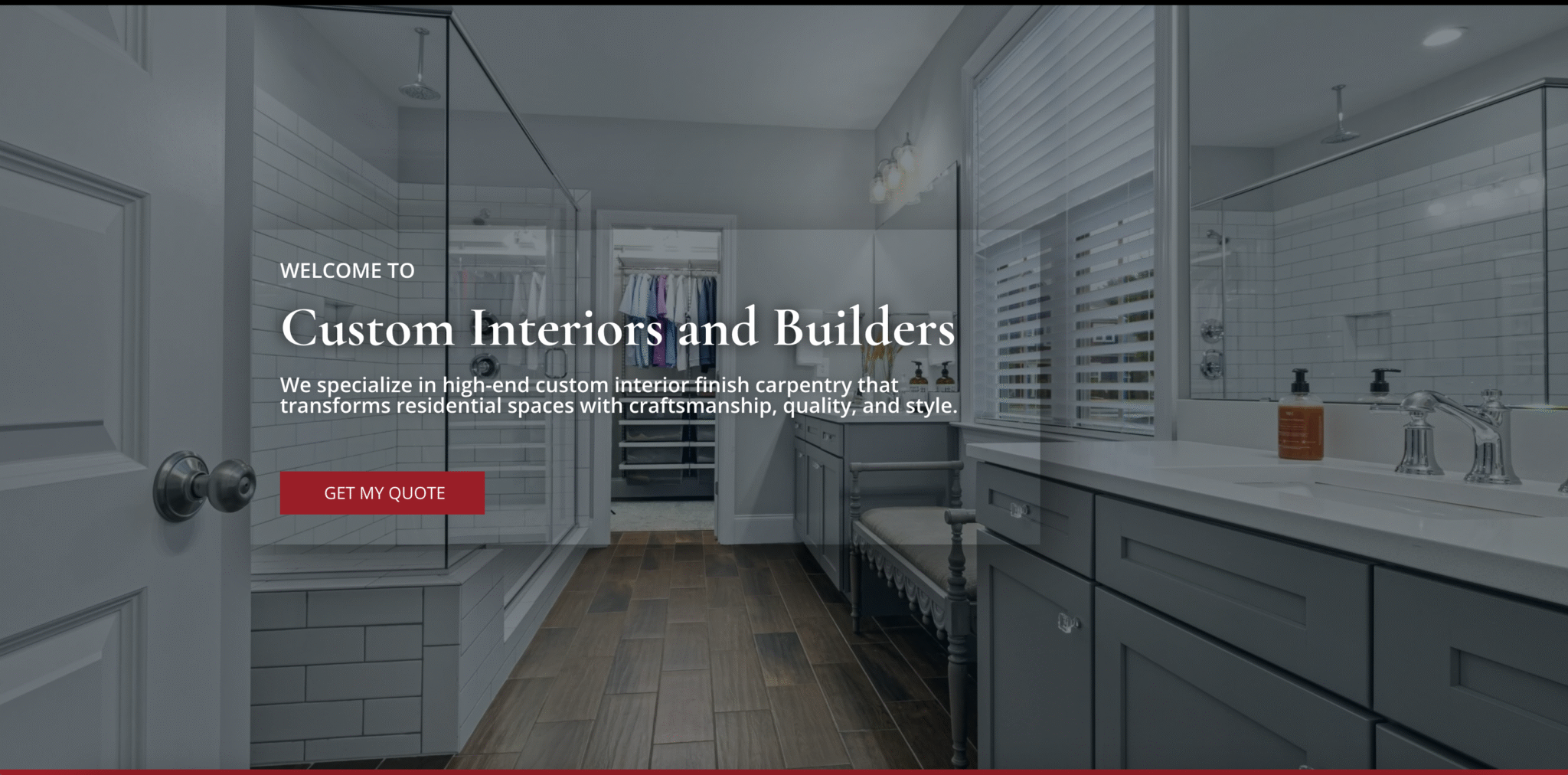 Custom Interiors and builders website
