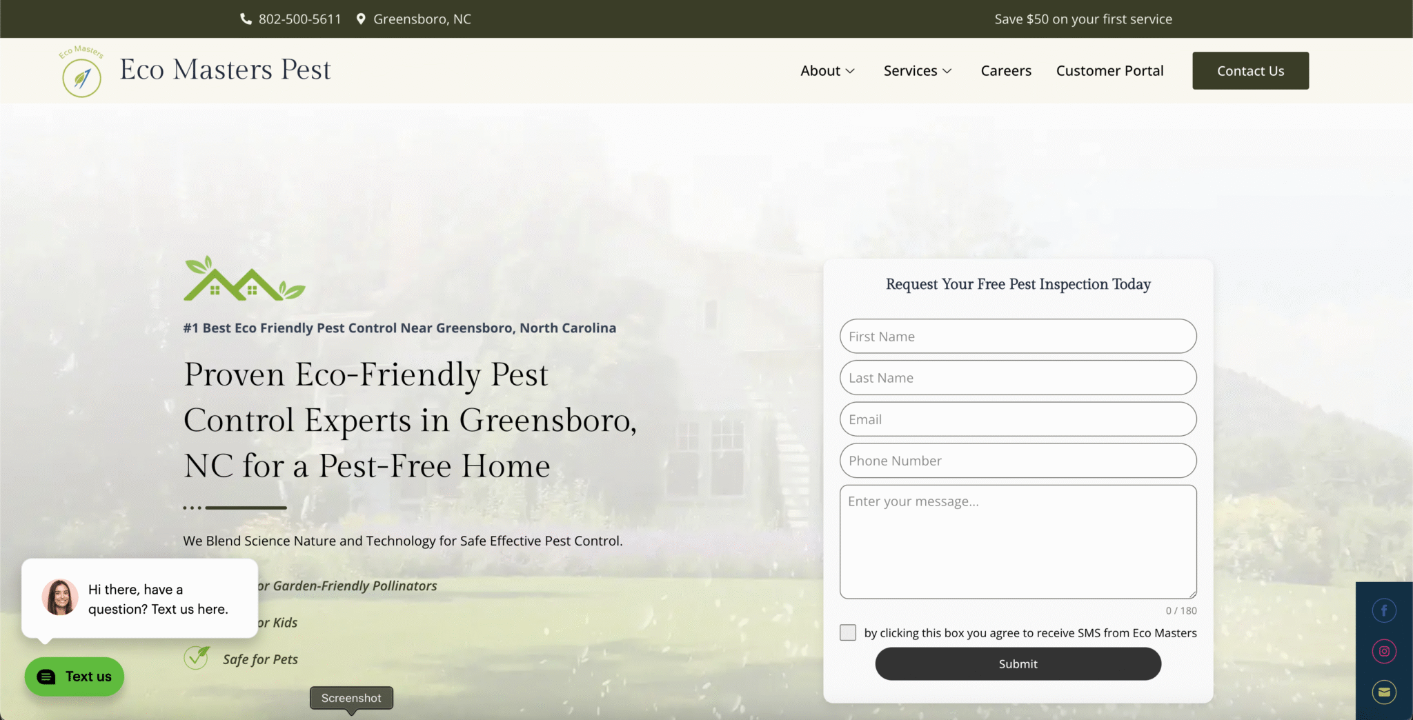 Eco Masters Pest Control Website