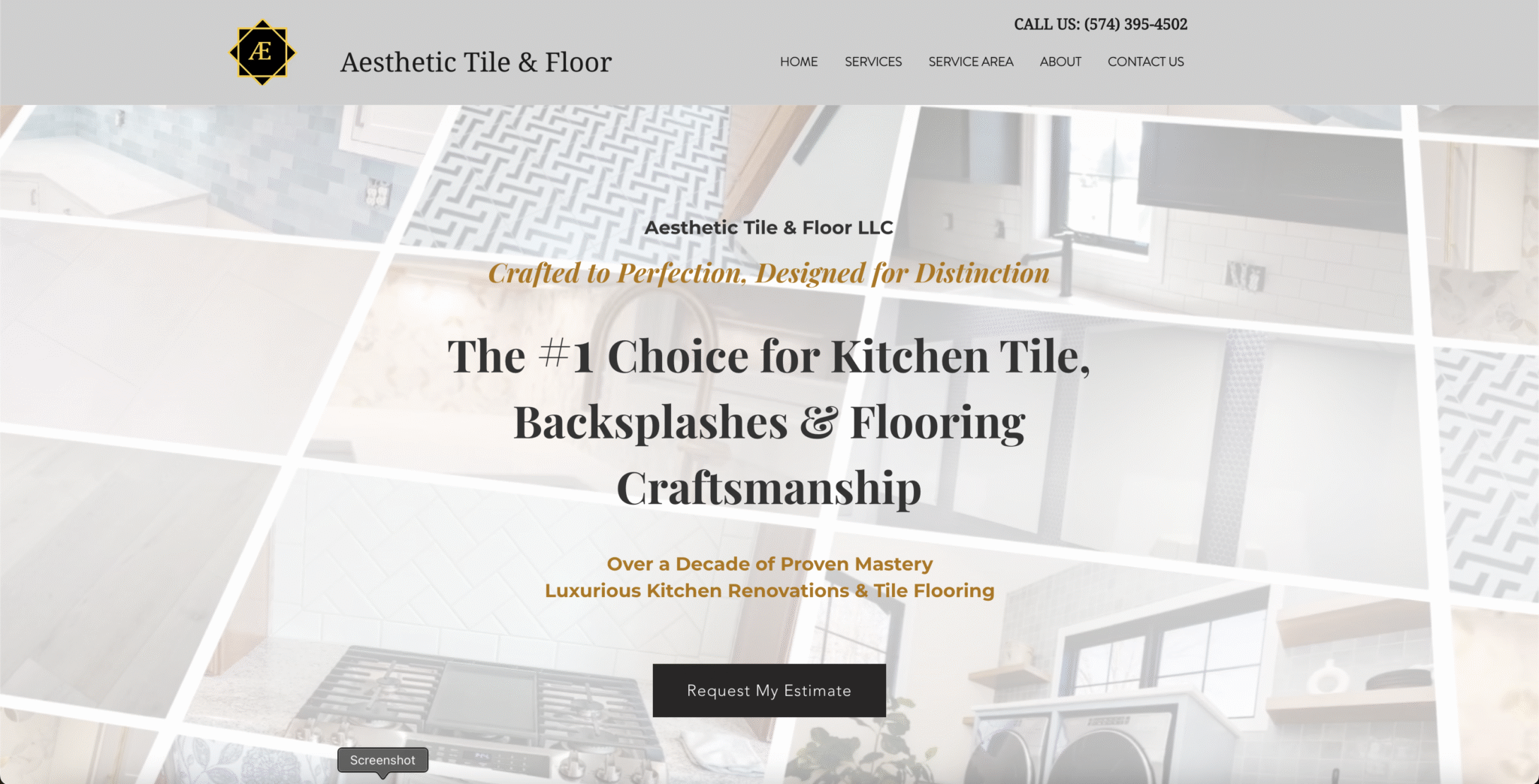 Aesthetic Tile & Floor Website