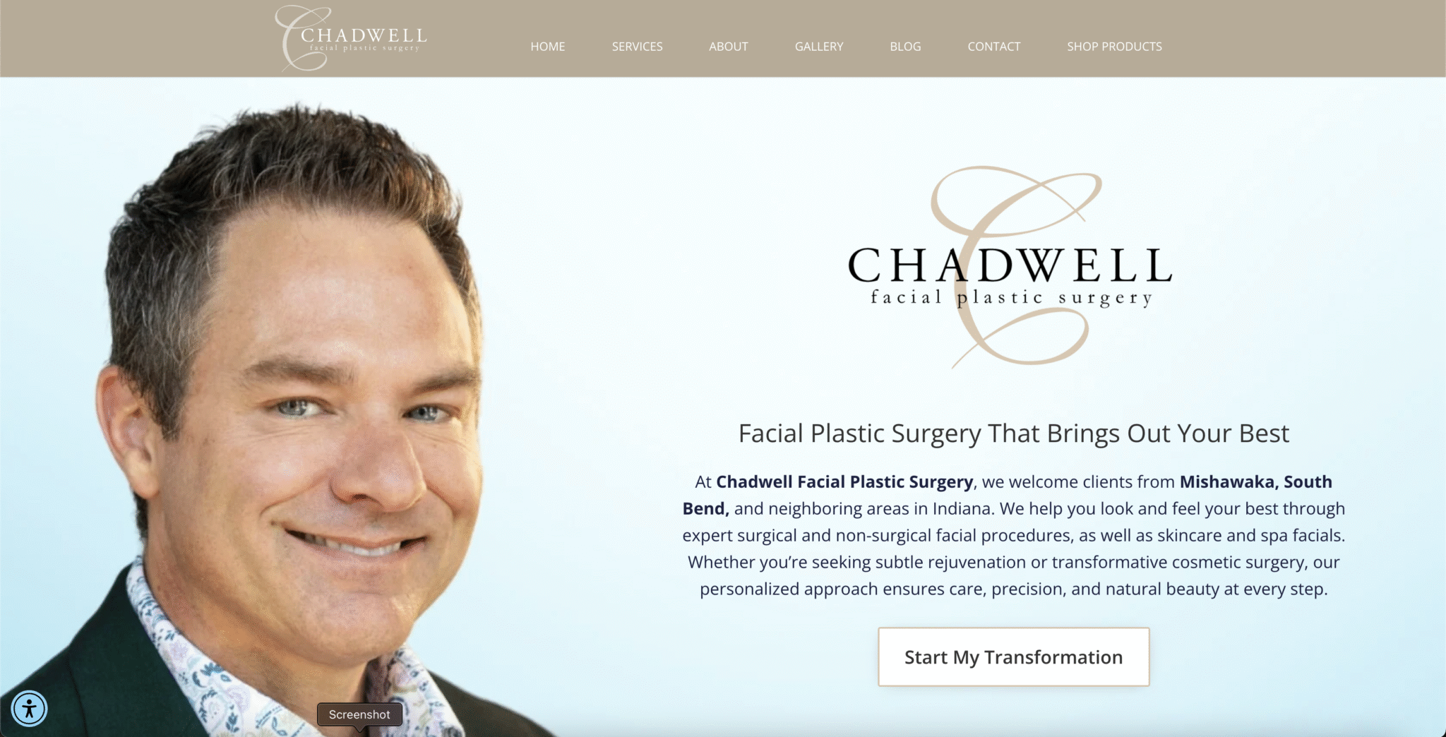 Chadwell Facial Plastic Surgery Website